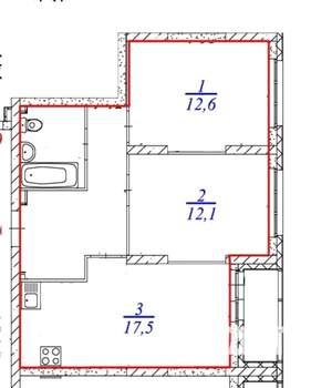 2-к квартира, вторичка, 56м2, 17/23 этаж