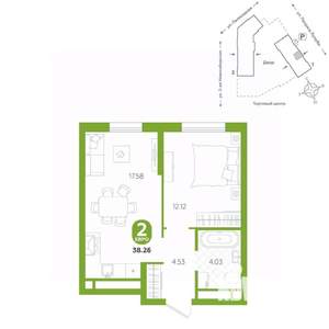 2-к квартира, вторичка, 38м2, 10/24 этаж