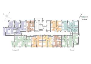 1-к квартира, строящийся дом, 38м2, 15/25 этаж