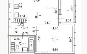 1-к квартира, вторичка, 34м2, 24/26 этаж