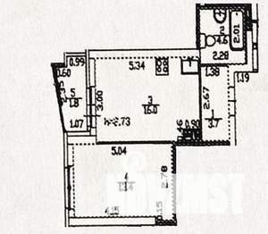 1-к квартира, вторичка, 38м2, 10/24 этаж