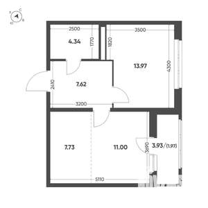 1-к квартира, вторичка, 47м2, 14/15 этаж
