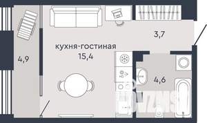 Студия квартира, вторичка, 29м2, 18/18 этаж