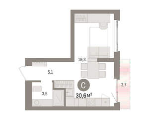 Студия квартира, вторичка, 31м2, 3/25 этаж