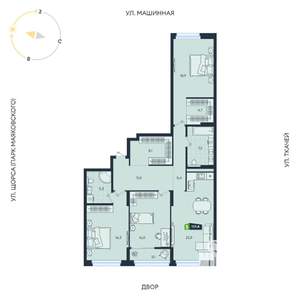 3-к квартира, вторичка, 117м2, 7/30 этаж