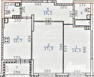 2-к квартира, вторичка, 61м2, 7/15 этаж
