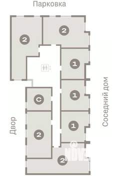 2-к квартира, вторичка, 63м2, 7/9 этаж
