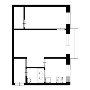 2-к квартира, вторичка, 47м2, 5/10 этаж