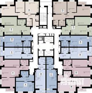 1-к квартира, строящийся дом, 44м2, 2/25 этаж