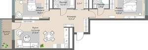 2-к квартира, вторичка, 85м2, 8/15 этаж