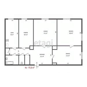 4-к квартира, вторичка, 94м2, 2/4 этаж