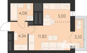 Студия квартира, вторичка, 26м2, 20/31 этаж