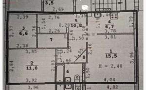 3-к квартира, вторичка, 56м2, 1/5 этаж