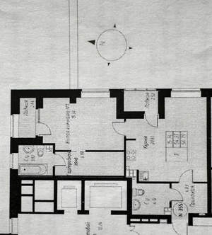 1-к квартира, вторичка, 54м2, 15/20 этаж