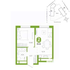 2-к квартира, вторичка, 36м2, 20/24 этаж