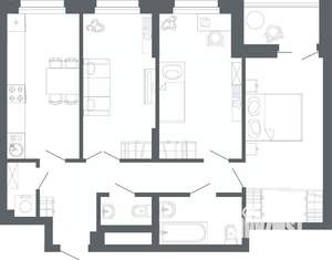3-к квартира, вторичка, 71м2, 15/15 этаж