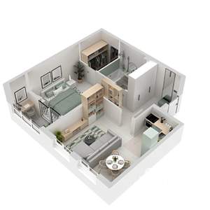 1-к квартира, вторичка, 45м2, 17/33 этаж