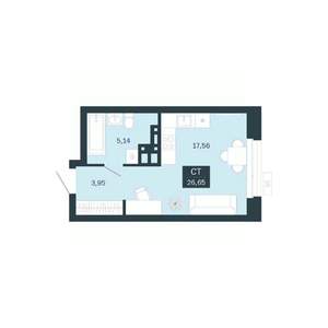 Студия квартира, строящийся дом, 27м2, 11/25 этаж