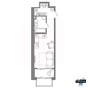 Студия квартира, вторичка, 30м2, 14/32 этаж