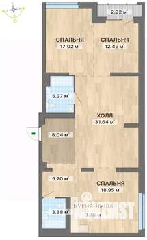 3-к квартира, строящийся дом, 110м2, 5/29 этаж