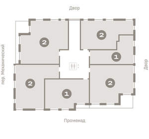 2-к квартира, вторичка, 64м2, 7/8 этаж