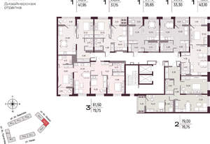 3-к квартира, вторичка, 80м2, 5/25 этаж