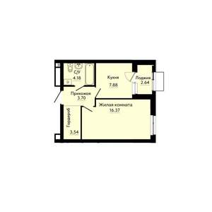 1-к квартира, вторичка, 37м2, 9/30 этаж