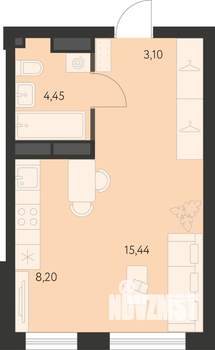Студия квартира, вторичка, 31м2, 3/21 этаж