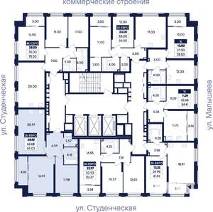 2-к квартира, вторичка, 65м2, 18/31 этаж