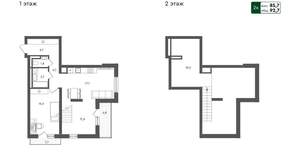 2-к квартира, вторичка, 93м2, 4/2 этаж