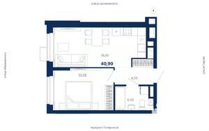 1-к квартира, вторичка, 41м2, 17/29 этаж