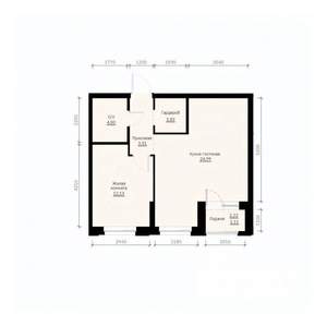 1-к квартира, строящийся дом, 49м2, 18/30 этаж