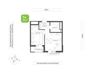 1-к квартира, вторичка, 40м2, 5/24 этаж