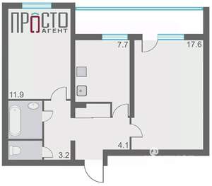 2-к квартира, вторичка, 49м2, 8/12 этаж