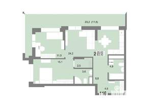 2-к квартира, вторичка, 83м2, 19/25 этаж