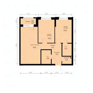 2-к квартира, строящийся дом, 68м2, 18/30 этаж