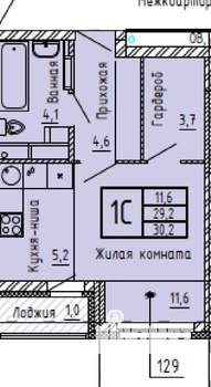 Студия квартира, вторичка, 31м2, 13/22 этаж