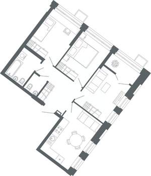 3-к квартира, вторичка, 74м2, 19/27 этаж