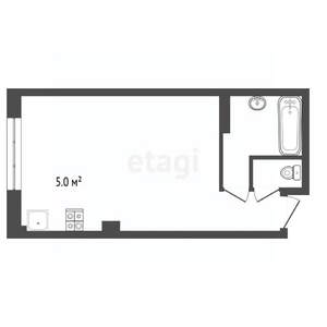 Студия квартира, вторичка, 22м2, 6/25 этаж