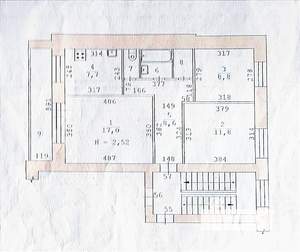 3-к квартира, вторичка, 60м2, 4/5 этаж