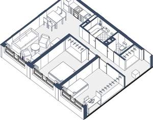 2-к квартира, вторичка, 72м2, 4/8 этаж