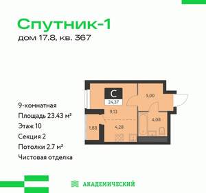 Студия квартира, вторичка, 23м2, 10/31 этаж