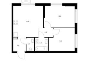 2-к квартира, вторичка, 48м2, 21/29 этаж