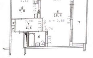 1-к квартира, вторичка, 35м2, 6/16 этаж