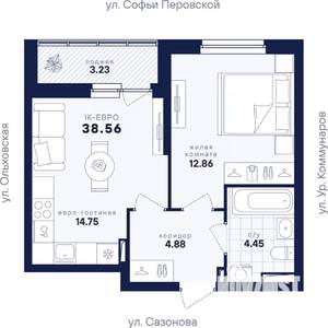 1-к квартира, вторичка, 39м2, 6/18 этаж