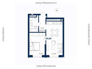 1-к квартира, вторичка, 46м2, 9/29 этаж