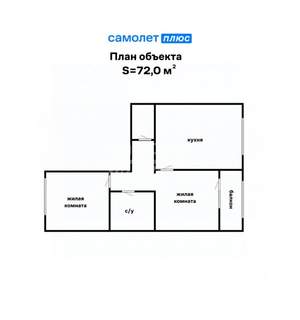 2-к квартира, вторичка, 72м2, 2/27 этаж