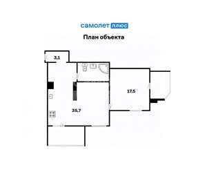 1-к квартира, вторичка, 71м2, 2/10 этаж