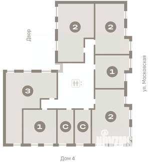 1-к квартира, вторичка, 43м2, 4/9 этаж