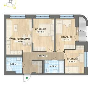 3-к квартира, вторичка, 77м2, 11/25 этаж